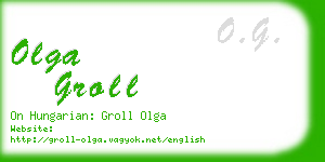 olga groll business card